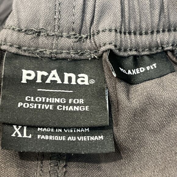 prAna NEW Mens XL x 5"‎ Stretch Zion Pull On Shorts Dark Iron Relaxed Fit Hiking - Picture 8 of 9
